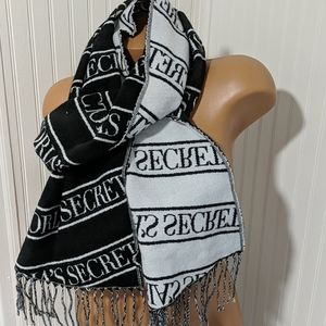 *Donated* Victoria's secret black and white winter scarf